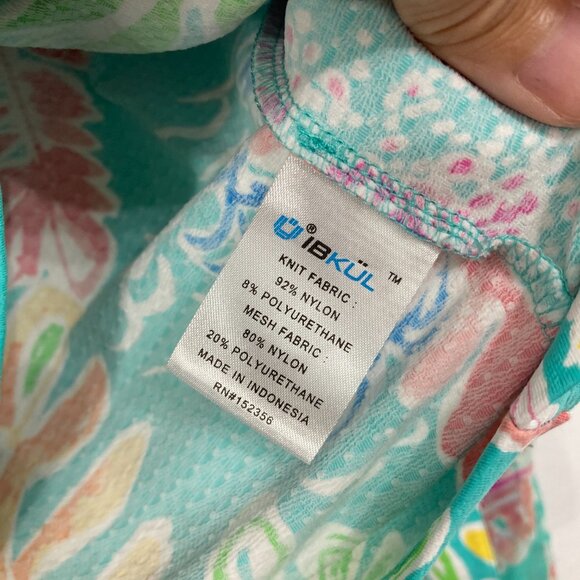 IBKUL size XXL Colorful Artsy Quarter Zip Long Sleeve Top Outdoor Golf Active - Picture 7 of 9